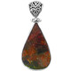 925 Silver Genuine Iridescent Canadian Ammolite Sterling Pendant,  1 3/4
