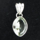 925 Silver Green Amethyst Sterling Pendant, 1 1/16"