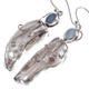 925 Silver Freshwater Stick Pearl Australian Opal Sterling Earrings, 1 3/8"