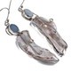 925 Silver Freshwater Stick Pearl Australian Opal Sterling Earrings, 1 3/8"