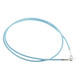 Aqua Blue 2mm Rubber Cord Necklace Strap 925 Sterling Hook Lock