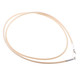 Cream Beige 2mm Rubber Cord Necklace Strap 925 Sterling Hook Lock