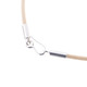 Cream Beige 2mm Rubber Cord Necklace Strap 925 Sterling Hook Lock