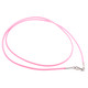 Pink 2mm Rubber Cord Necklace Strap 925 Sterling Hook Lock