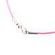 Pink 2mm Rubber Cord Necklace Strap 925 Sterling Hook Lock