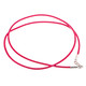 Red 2mm Rubber Cord Necklace Strap 925 Sterling Hook Lock