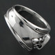 Solid 925 Silver Heavy White Crystal Quartz Gemstone Sterling Ring
