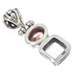 Dainty Tourmaline Aquamarine 925 Sterling Silver Sliding Pendant, 1"