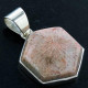 925 Silver Fossil Indonesian Fossil Coral Flower Sterling Pendant, 1 5/8"