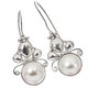 925 Silver White Freshwater Button Cultured Pearl Sterling Earrings
