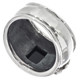 Onyx Oxidized Fleur De Lis Design 925 Sterling Silver Band Ring, US 6.5-8