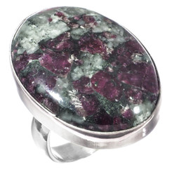 Russian Eudialyte 925 Sterling Silver Ring, Size 6