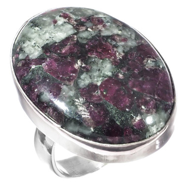 Russian Eudialyte 925 Sterling Silver Ring, Size 6