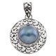 7/8" 925 Silver Blue Mabe Pearl Pendant
