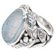 925 Silver Sparkling Blue Agate Druzy Sterling Sz 6,7,8 Ring