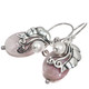 925 Silver Pink Lilac Mother Of Pearl Shell Sterling Earrings, 13/16"