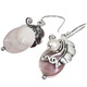 925 Silver Pink Lilac Mother Of Pearl Shell Sterling Earrings, 13/16"