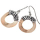 925 Silver Yellow Abalone Shell Sterling Hoop Earrings, 13/16"