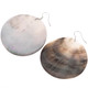 Round Oyster Black Mother Of Pearl Shell 925 Sterling Silver Earrings, 2"