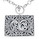 925 Silver Ethnic Scroll Filigree Swirl Sterling Pendant With Necklace, 1 3/8"