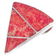 925 Silver Triangle Mosaic Red Coral Shell Sterling Sliding Pendant, 1 3/8"