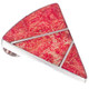 925 Silver Triangle Mosaic Red Coral Shell Sterling Sliding Pendant, 1 3/8"