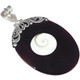 925 Silver Oval Pen Shell Shiwa Eye Sterling Pendant, 1 3/4"