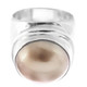 Bold 925 Silver Champagne Gold Mabe Ocean Cultured Pearl Sterling Sz 7 Ring