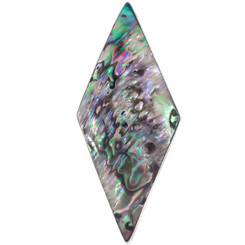 New Zealand Paua Abalone Shell 925 Sterling Silver Pendant, 2"