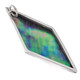 New Zealand Paua Abalone Shell 925 Sterling Silver Pendant, 2"