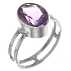 925 Silver Sparkling 3ct Amethyst Sterling Sz 6 Ring