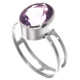 925 Silver Sparkling 3ct Amethyst Sterling Sz 6 Ring