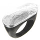 925 Sterling Silver Hammered Sono Wood Sterling Us 10 Ring