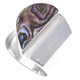 925 Silver Genuine Paua Abalone Shell Sterling Us 9 Ring