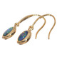 925 Silver Round Aaa Fiery Natural Opal Sterling Solid 14K Gold earrings, 3/8"