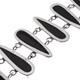 925 Silver Black Pen Shell Pear Link Sterling Bracelet, 7.5-8"