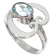 925 Silver Heart Adorable Blue Topaz Sterling Us 7 Or 9  Ring