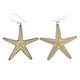 925 Silver Sea Star Seastar Starfish In Clear Resin Earrings, 1 1/4"