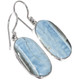 925 Silver Blue Opal Sterling Drop Dangle Earrings, 7/8"