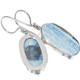 925 Silver Blue Opal Sterling Drop Dangle Earrings, 7/8"
