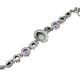925 Silver Mabe Pearl Red Garnet Amethyst Blue Topaz Sterling Bracelet, 6.5-7"