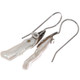 925 Silver White Stick Biwa Culturred Pearl Sterling Earrings, 1"