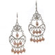 925 Silver Playful Cream Cultured Freshwater Pearls Chandelier Earrings, 2"