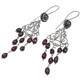 925 Silver Playful Peacock Freshwater Cultured Pearls Chandelier Earrings, 2"