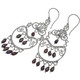 925 Silver Bronze Peacock Freshwater Cultured Pearls Chandelier Earrings, 2"