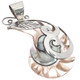 925 Silver Design Nautilus Shell Sterling Pendant, 2"