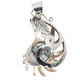 925 Silver Design Nautilus Shell Sterling Pendant, 2"