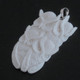 925 Silver Handmade Owl Family Bison Bone Sterling Pendant, 2 7/8"