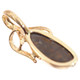 Gold Large Freeform Blue Green Fiery Natural Australian Opal 14K Gold Pendant, 7/8"