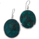 925 Silver Spectacular Rare Deep Green Dioptase Sterling Earrings, 1 1/4"